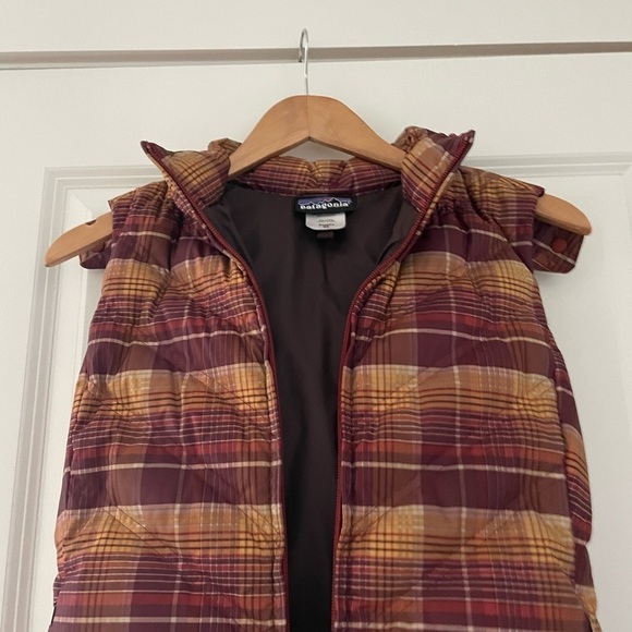 Patagonia Down With It Goose Down Vest Headlands Plaid - Picture 5 of 8